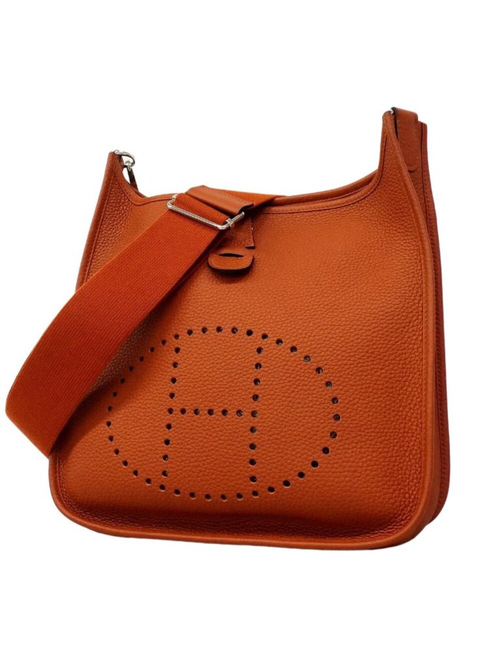 Hermes Shoulder Bag Evelyne 3 PM Taurillon Clemence Silver